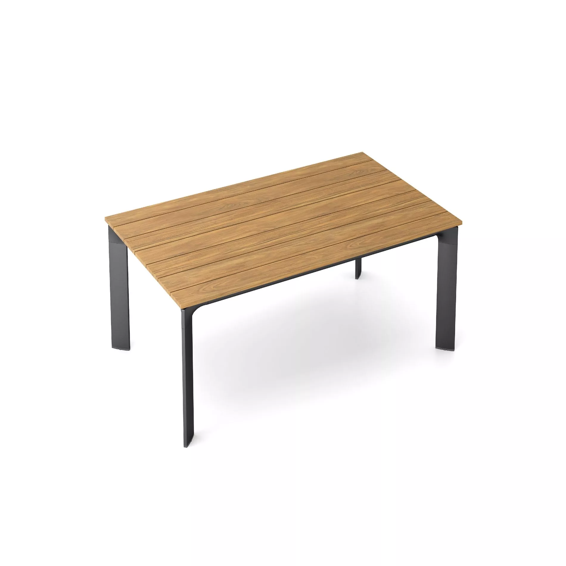 Kettler Diamond Tischsystem Gartentisch Aluminium/Teak – Bild 4