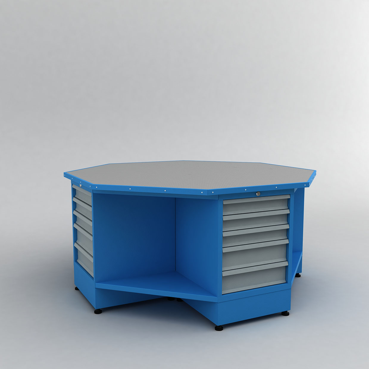 NEOX ProLine 8-Eck-Gruppenwerkbank 1.830×1.830mm